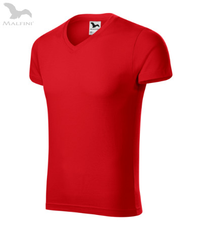"V" nyakú slim fit póló