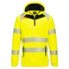 DX482 - DX4 Hi-Vis 1/4 zippzáras kapucnis pulóver